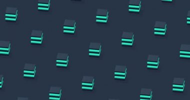 Asgari animasyon izometrik desen. En küçük geometrik sanat