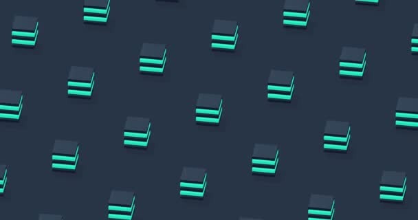 Minimal animation isometric pattern. Minimal geometric art — Stock Video