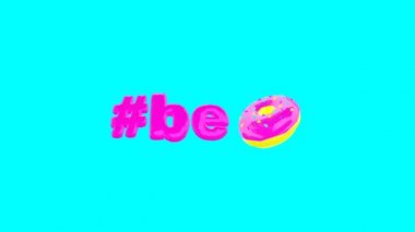 Minimum animasyon sanatı. Gif Donut aşığı. Donut modunda. Komik hediyeler için kullan