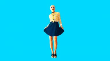 Gif animasyon sanatı. Kız taşra tarzı
