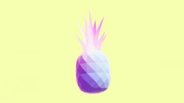 Gif animasyon sanatı. Soyutlamada 3D ananas