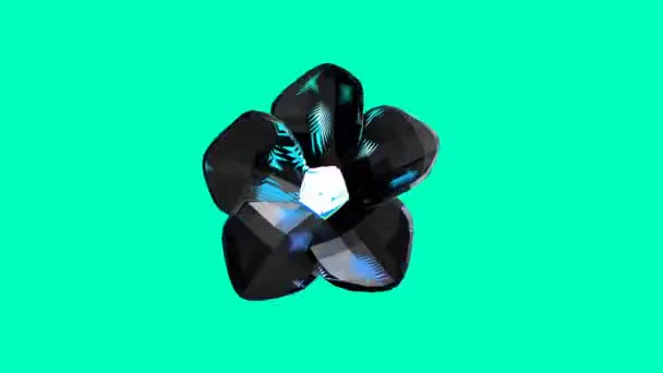 Projekt animacji Gif. 3d kwiat rytm efekt usterki — Wideo stockowe