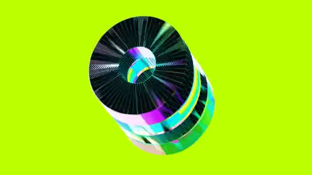 Arte de animação Gif. 3d objeto geométrico glitch efeito abstração — Vídeo de Stock