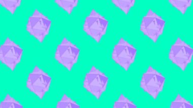Gif animasyon sanatı. 3d geometrik nesne soyutlaması minimal şablon tasarımı.