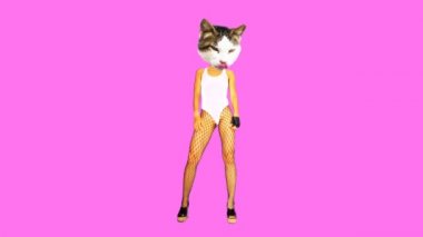 Hareket minimumu gif tasarımı. Seksi kedicik yalanıyor