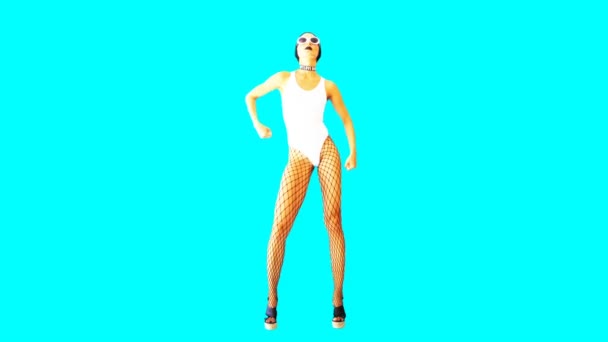 Gif Animationskunst. Tanzen Sexy Clubbing Mädchen — Stockvideo