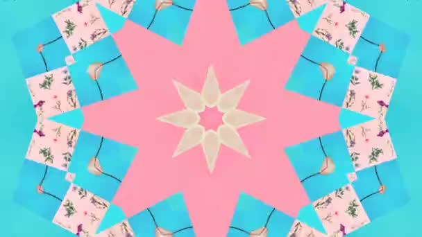 Animatie ontwerp. Kaleidoscoop pastel trends achtergrond. Ideaal voor achtergrondmuziek — Stockvideo