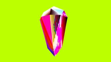 Gif animasyon sanatı. 3d geometrik kristal hatası moda soyutlamasını etkiler