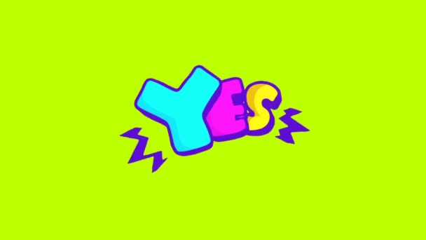 Gif animation art. Text art Yes — Stock Video