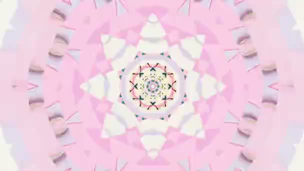Motion fashion art. Minimal Kaleidoscope pastel colours trend. Ideal for screens night clubs and chill out zones — Stock Video