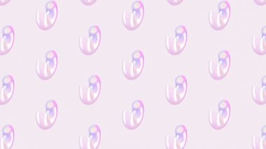 Gif animasyon sanatı. 3 boyutlu geometrik nesne soyutlama motifi tasarımı. Pastel renk eğilimleri