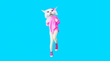 Gif animasyon sanatı. Komik Kedi Sporu Olumlu Titreşimleri