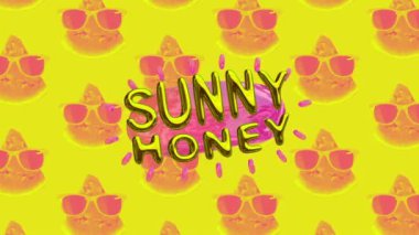 Minimum hareket tasarımı. Çiçek arka planı. Sunny 'e mesaj at tatlım. Yaz titreşimleri