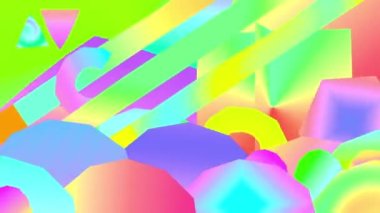 Geometrik dokular ve nesneler. Zine kolaj sanatı. Animasyon modern tasarım