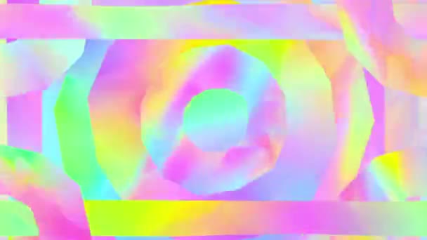 Texturas de gradiente geométrico y objeto. Arte del collage Zine. Diseño moderno de animación — Vídeo de stock