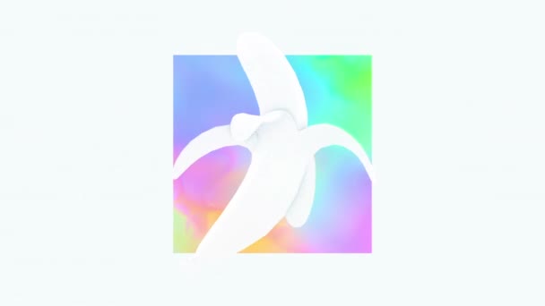 Gif motion art. 3d banana abstract background — Stock Video