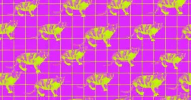 Minimum animasyon gif sanatı. Kedi asgari kusursuz animasyon deseni