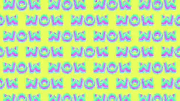 Motion creative pattern design. Text wow — Stock Video