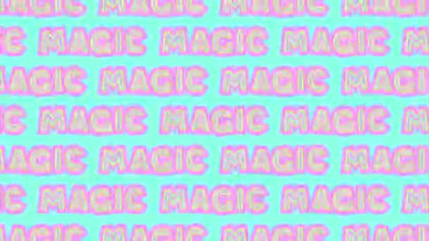 Diseño de patrón creativo de movimiento. Texto mágico — Vídeos de Stock