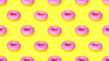 Animasyon moda tasarımı. Tatlı donut deseni