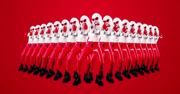 Mode minimal gif design. Snygg klubbande blond dansfest humör — Stockvideo