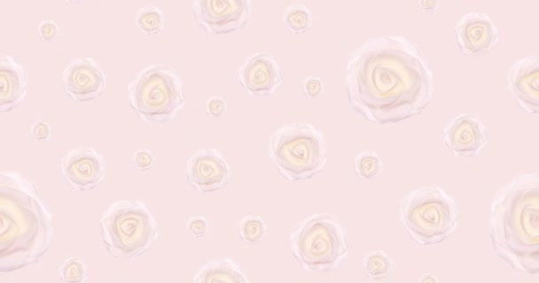 Patrón inconsútil de movimiento. Flores rosas fondo de moda — Vídeos de Stock