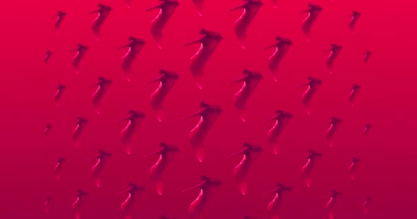 Motion seamless pattern Lady red shoes background — Stock Video