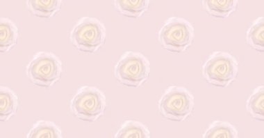 Hareketsiz şablon. Beyaz Çiçekler moda arka planı