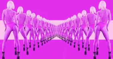 Moda gif sanatı. Dans eden Retro Lady