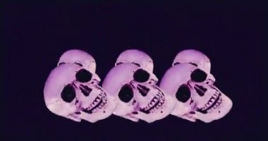 Animasyon gif tasarımı. Kafatası asgari dinamik sanat