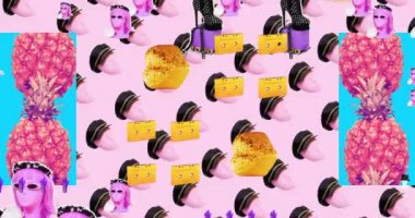 Hareket tasarım sanatı. Moda dergisi konsepti. İnternetten alışveriş