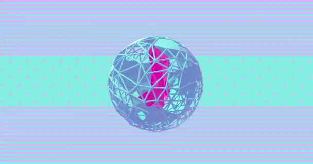 Abstract 3d weergave van geometrische vormen. Minimalistisch animatieontwerp — Stockvideo