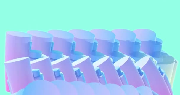 Abstract 3d weergave van geometrische vormen. Minimalistisch animatieontwerp — Stockvideo