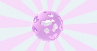 Geometrik şekillerin soyut üç boyutlu yansıması. Minimalist animasyon tasarımı