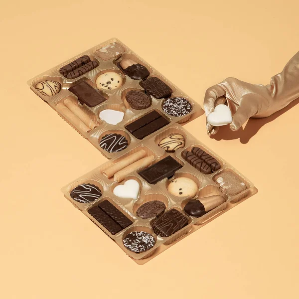 Chocolats Assortis Confiserie — Photo