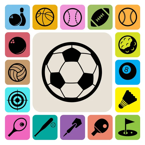 Sports Icons Set Illustration Eps10 — Stock Vector