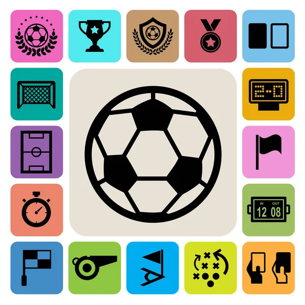 Soccer Icons Set Illustration Eps10 — Stock Vector