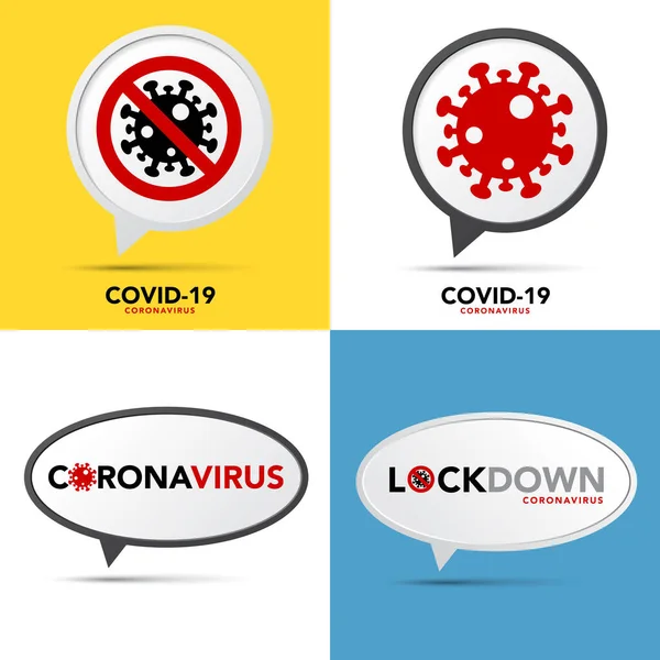 Firma Precaución Coronavirus Stop Coronavirus Banner Vector Eps10 — Vector de stock