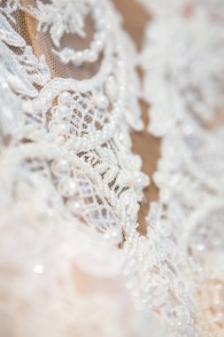 güzel düğün elbisesi yakın çekim detayları düğün dantel
