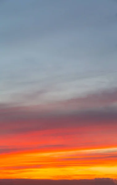 Röd Himmel Solnedgången Vackra Svämmar Över Färger Vid Solnedgången — Stockfoto