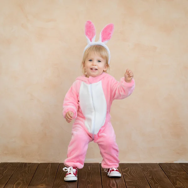 Funny Kid Wearing Easter Bunny Costume — Stock Photo, Image