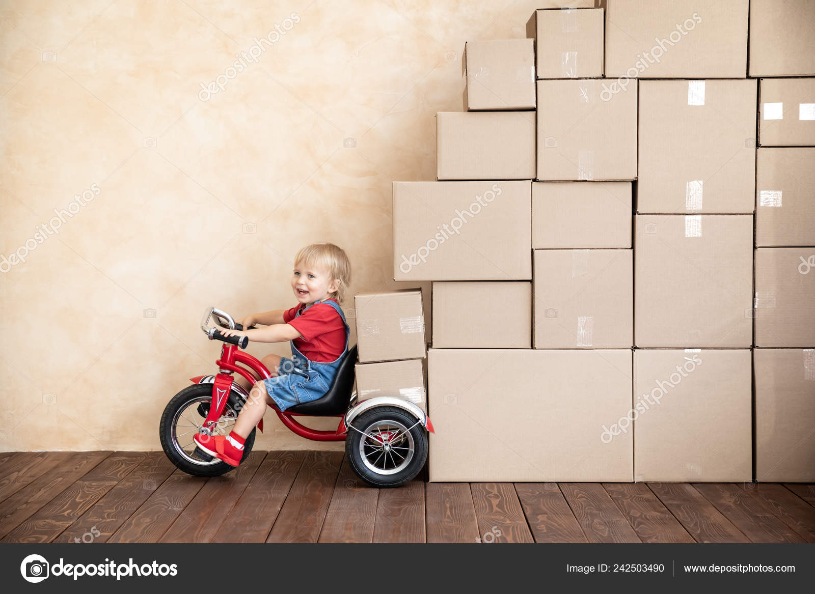 kid driving toy car