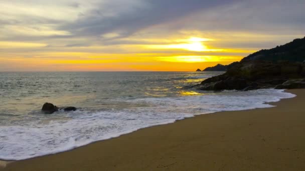 Pôr Sol Mar Phuket Tailândia Verão 2019 — Vídeo de Stock