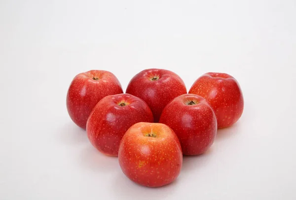 Bio Lebensmittel Äpfel Auf Weißem Hintergrund — Stockfoto