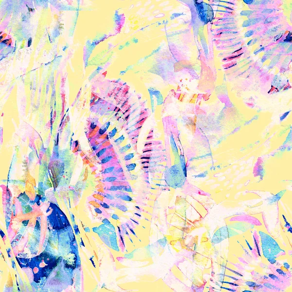 Suluboya etnik seamless modeli.