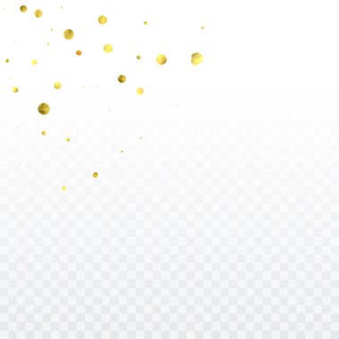 Yuvarlak altın konfeti.