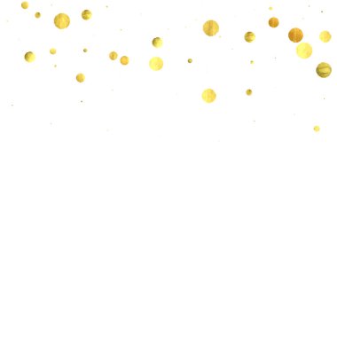 Yuvarlak altın konfeti.