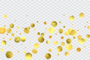 Yuvarlak altın konfeti.