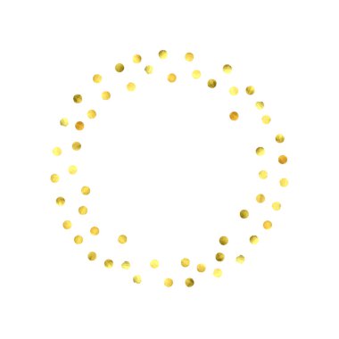 Yuvarlak altın konfeti.