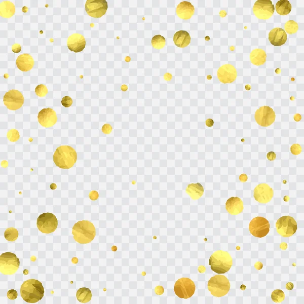 Kerek arany konfetti. — Stock Vector